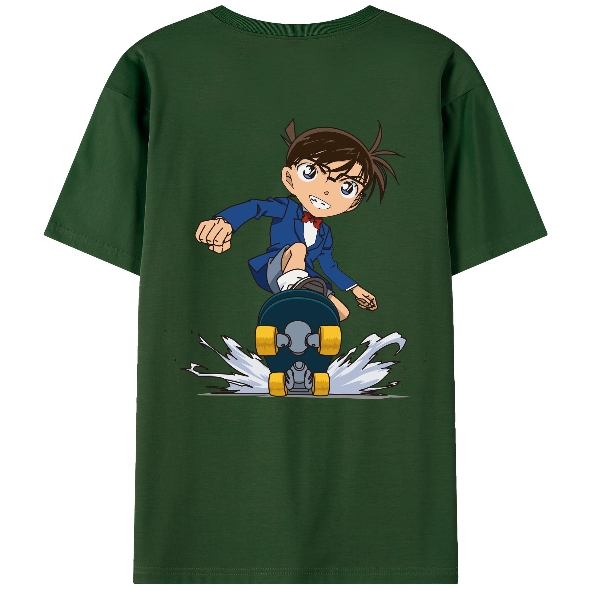 （画像用） 名探偵コナン 江戸川 コナン Detective Conan Conan Edogawa 綿100％半袖Tシャツ（背面プリント）